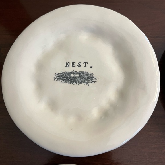 Rae Dunn M Studio ‘Nest.’ 6” Round Plates~Set of 4 - Picture 3 of 12